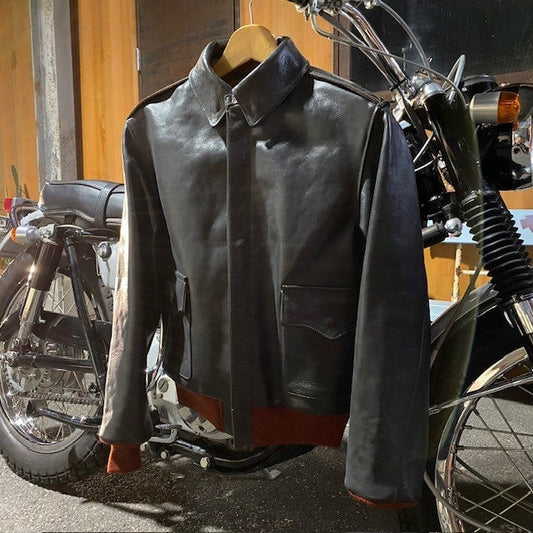 革ジャン着て、バイク乗ろう!