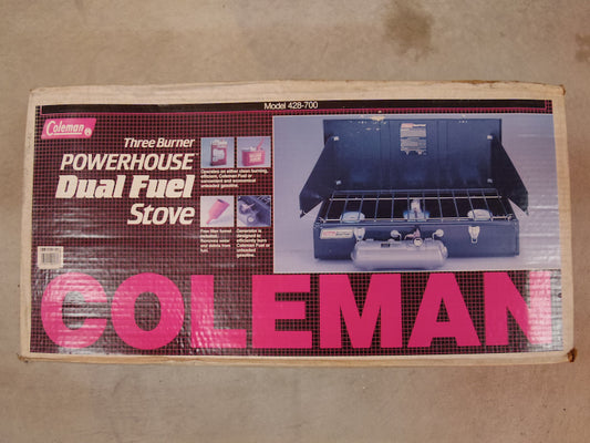 COLEMAN Dual Fuel Stove Model 428-700 Three Burner