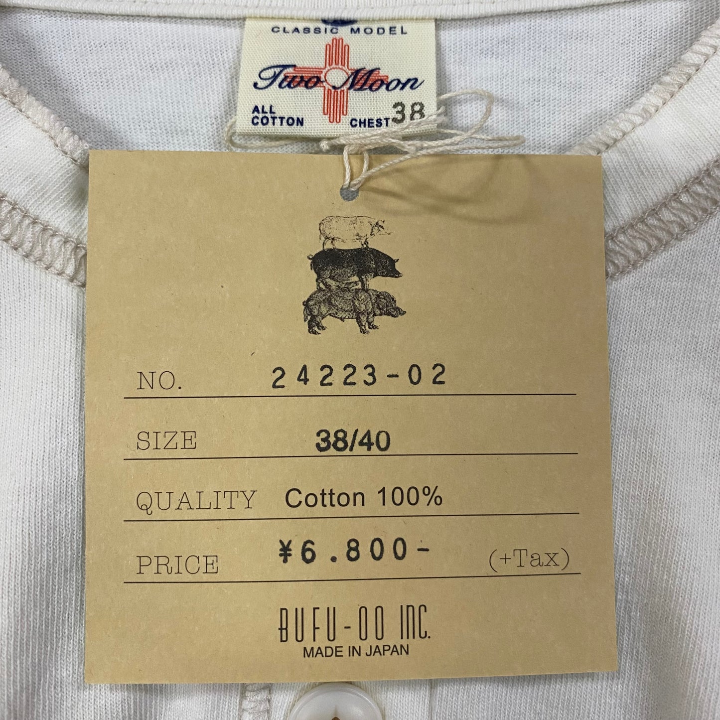 TWO MOON/トゥームーン RAFI HENLEY NECK T-SHIRTS ヘンリーネックTシャツ/24223-02
