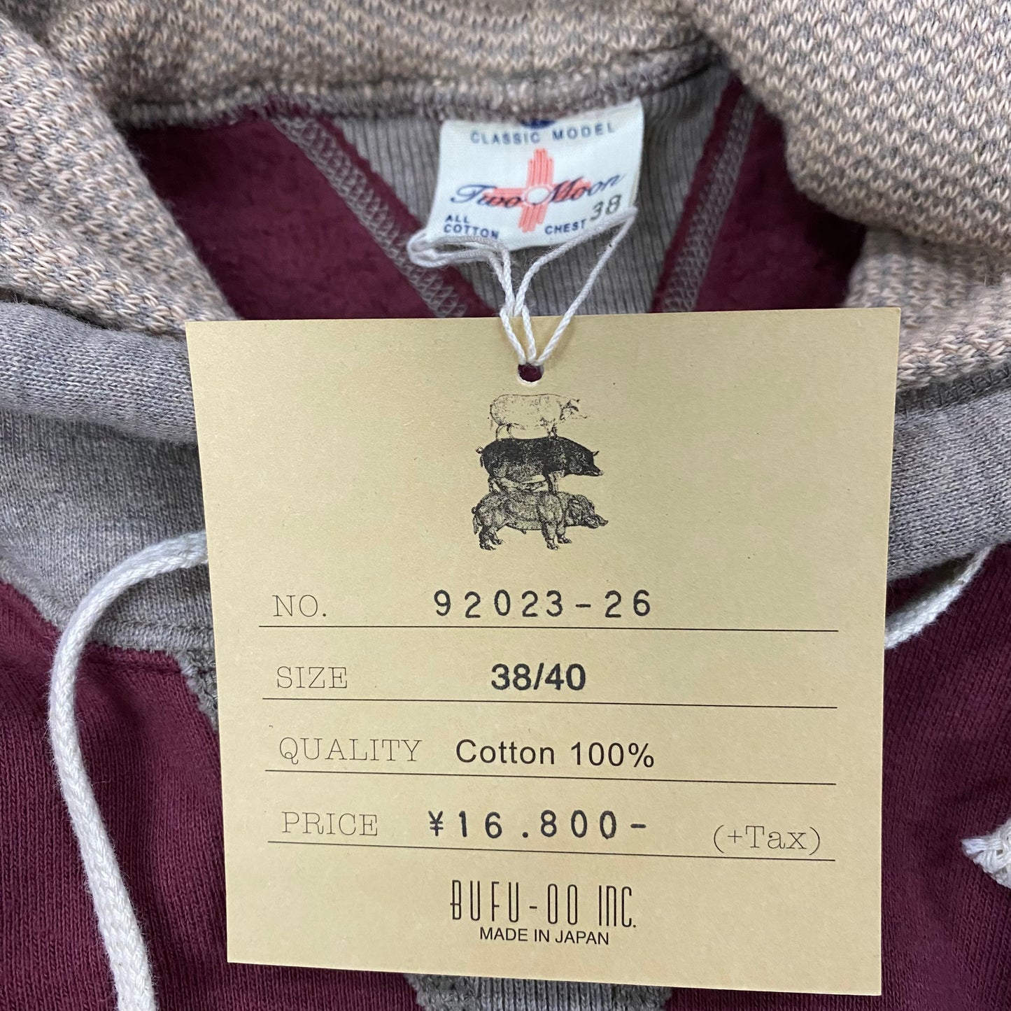 TWO MOON/トゥームーン 丸胴両Vセットインスリーブ・プルオーバーパーカー/92023-26