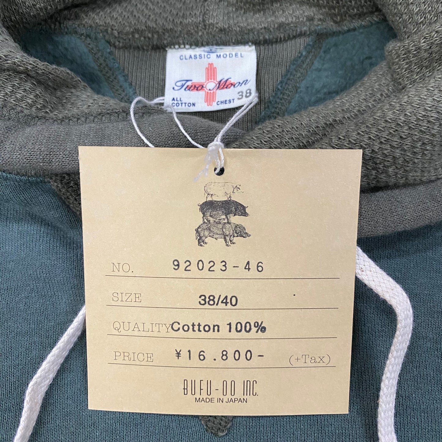 TWO MOON/トゥームーン 丸胴両Vセットインスリーブ・プルオーバーパーカー/92023-46