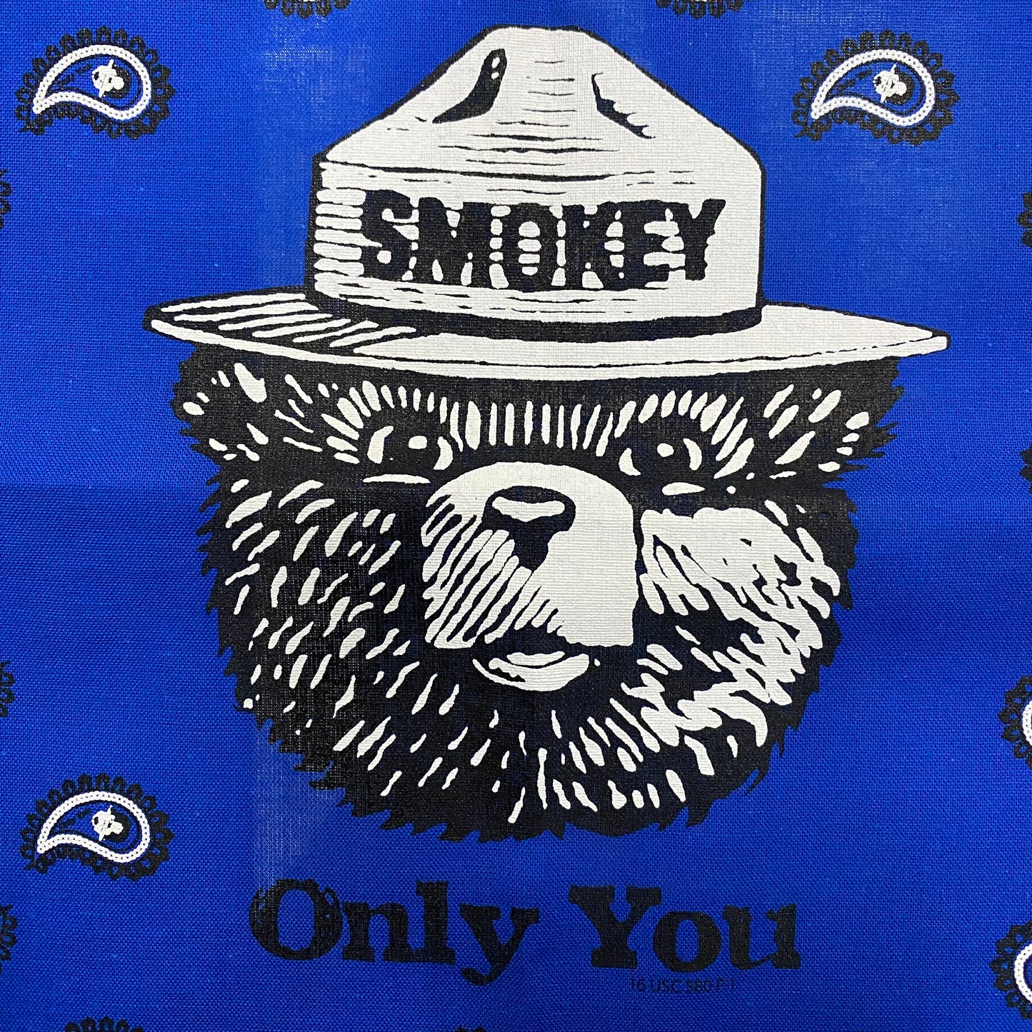 SMOKEY BEAR/スモーキー・ベア バンダナ ネイチャープリント SMOKEY PAISLEY ファッション小物 |南国 高知のジーパン屋 ORIGINAL