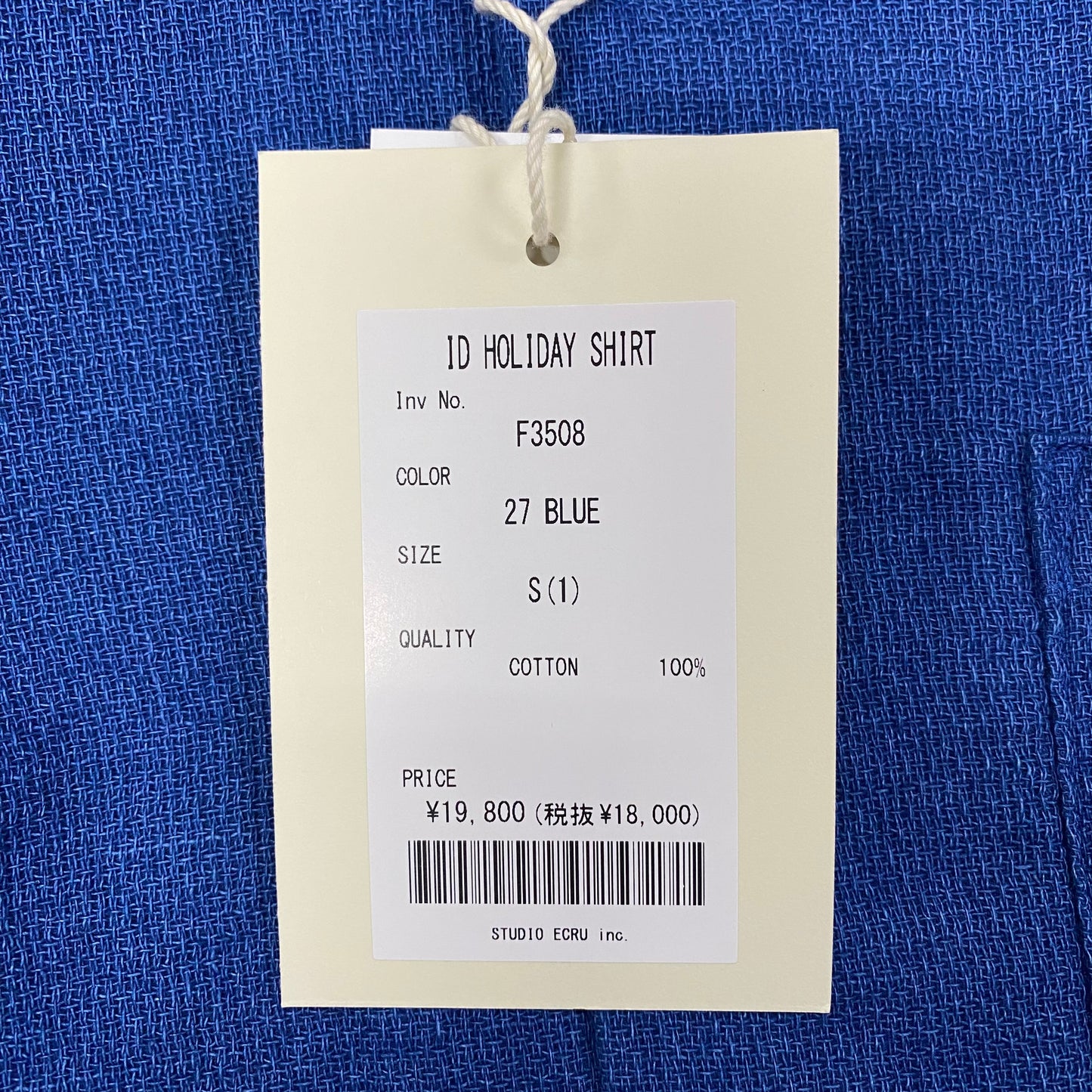 FOB FACTORY /エフオービーファクトリー ID HOLIDAY SHIRTS ホリデーシャツ/ F3508