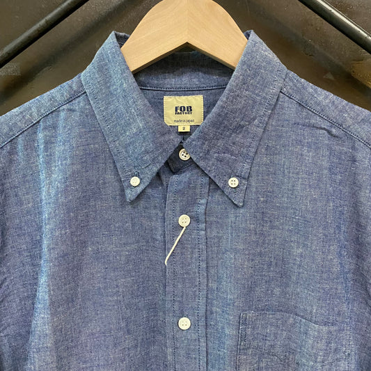 FOB FACTORY/エフオービーファクトリー CHAMBRAY B.D SHIRT シャンブレーB.Dシャツ/F3501 シャツ |南国 高知のジーパン屋 ORIGINAL