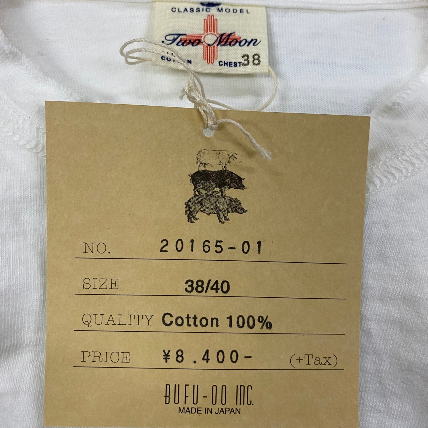 TWO MOON/トゥームーン 丸胴ヘンリーネック ロングスリーブTシャツ/20165-01