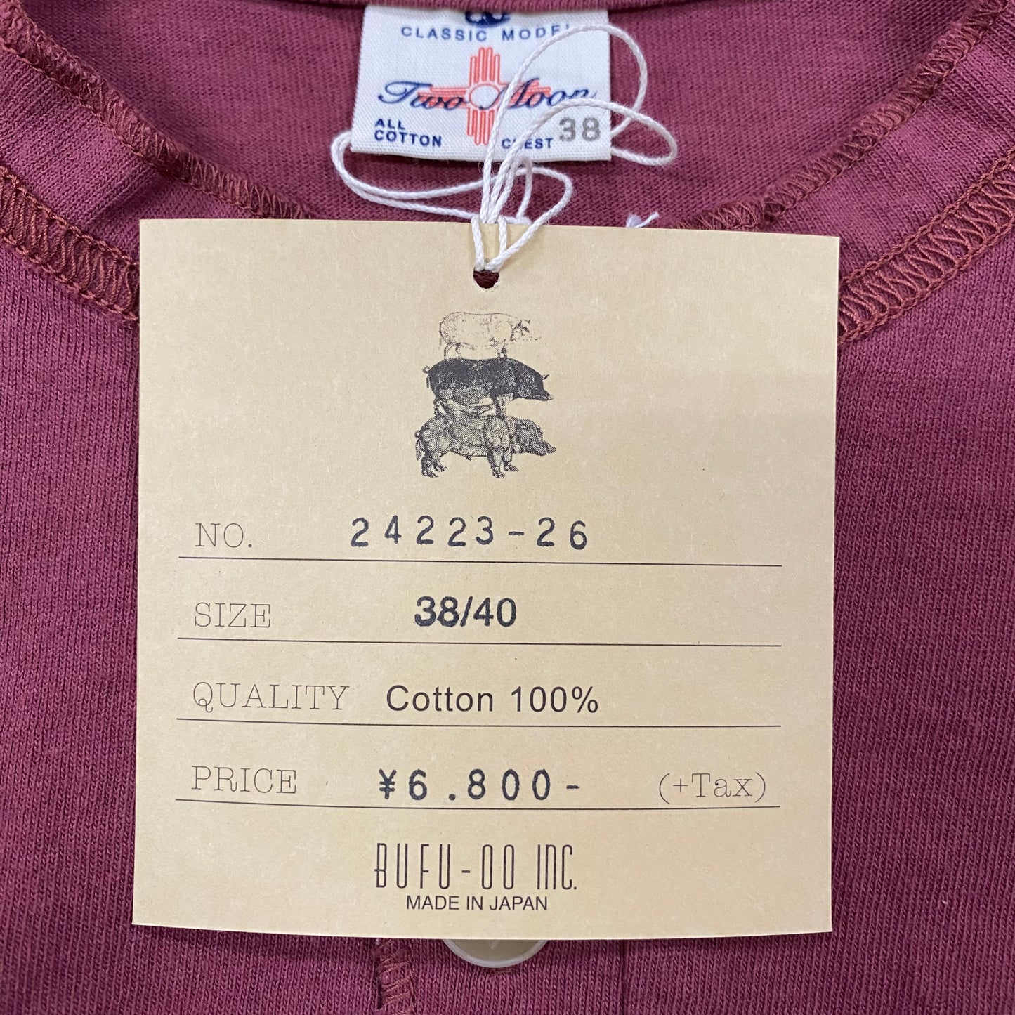 TWO MOON/トゥームーン RAFI HENLEY NECK T-SHIRTS ヘンリーネックTシャツ/24223-26