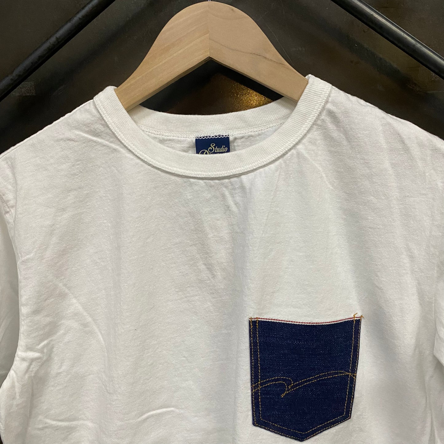 STUDIO D'ARTISAN & SA./ステュディオ・ダ・ルチザン USA コットン デニム ポケット Tシャツ /8135B