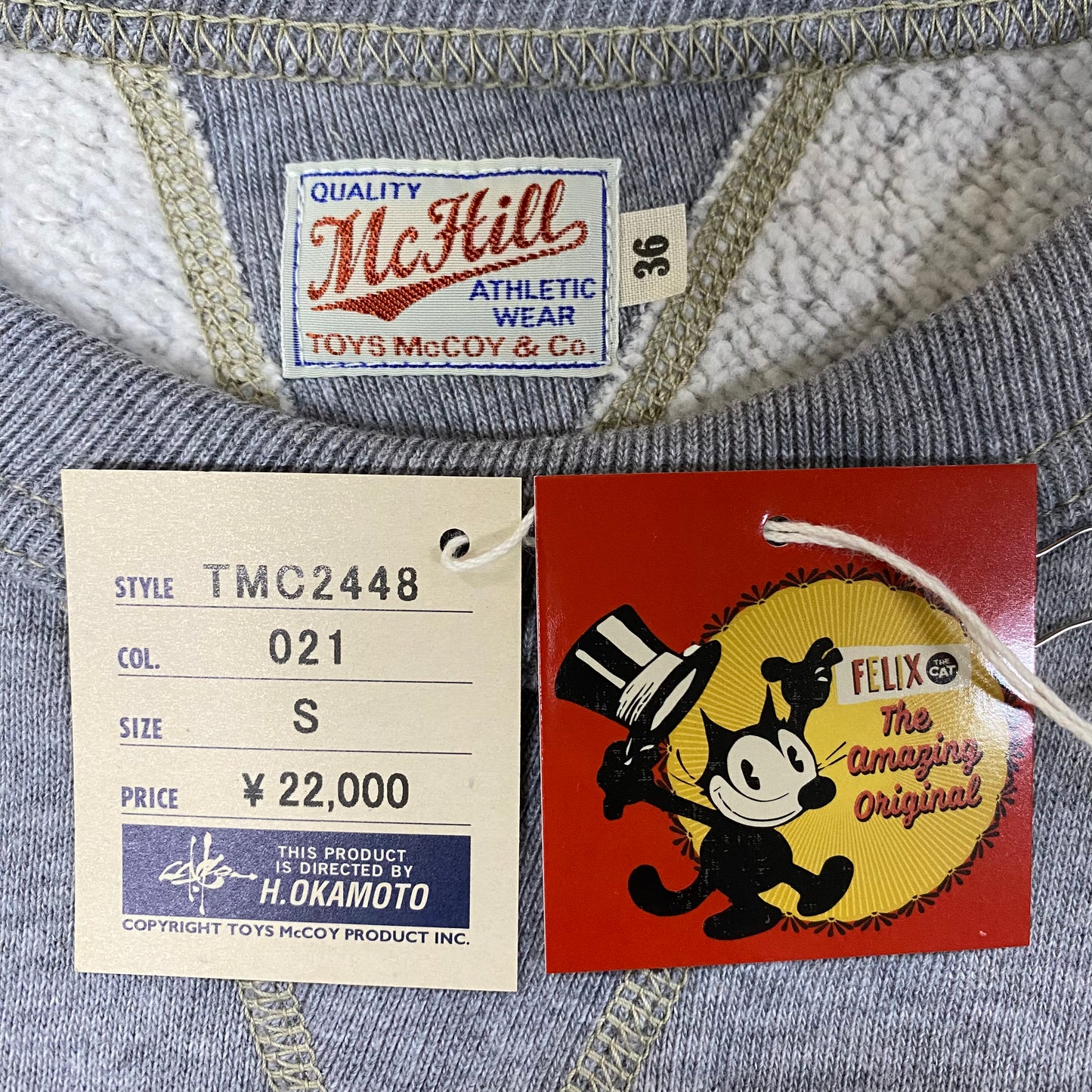 TOY'S McCOY/トイズマッコイ MILITARY SWEAT SHIRT FELIX THE CAT "8 BALL" /TMC2448