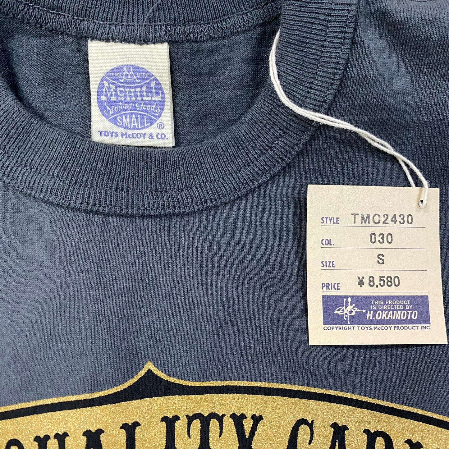 TOY'S McCOY/トイズマッコイ McHILL SPORTS WEAR TEE " TOYS McCOY CLASSIC BRAND SIGN " /TMC2430