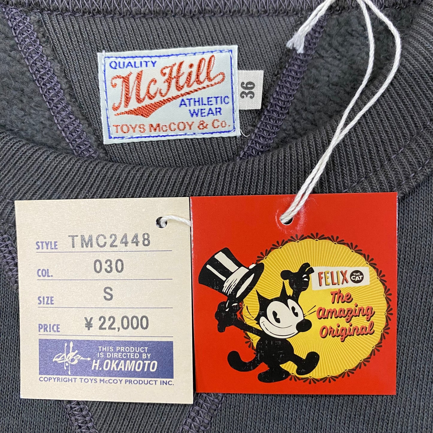 TOY'S McCOY/トイズマッコイ MILITARY SWEAT SHIRT FELIX THE CAT "8 BALL" /TMC2448