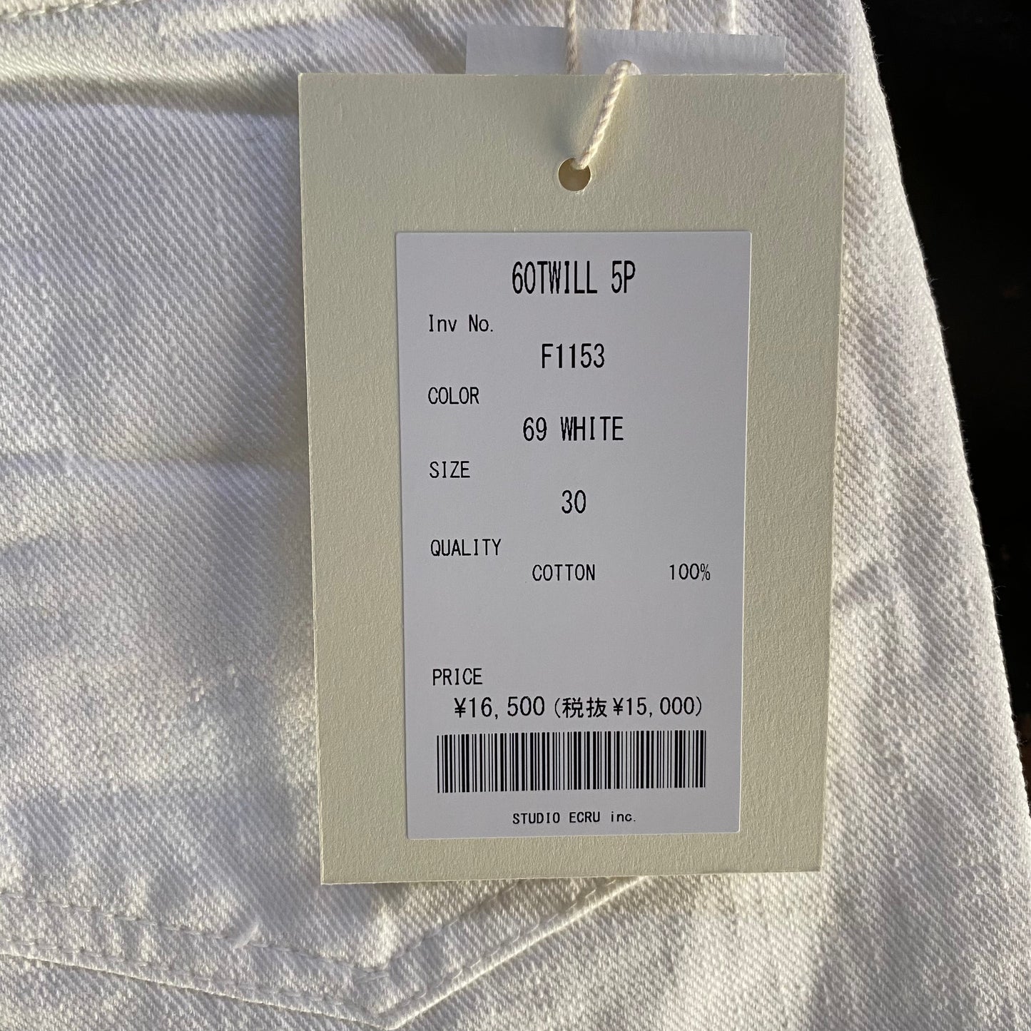 FOB FACTORY /エフオービーファクトリー 60TWILL 5P ツイル5Pパンツ F1153