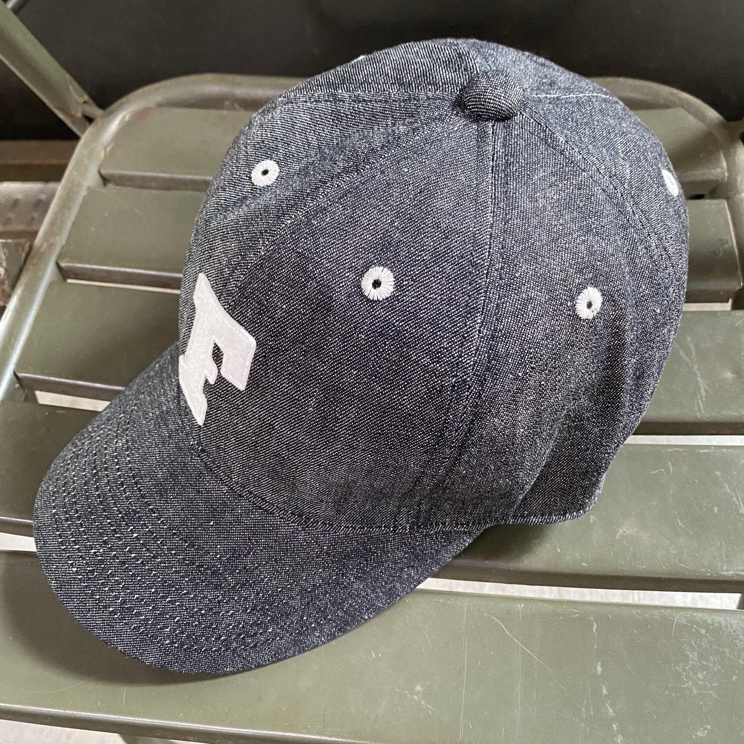 FULLCOUNT/フルカウント 6Panel Denim Baseball Cap 'F' Patch/6843