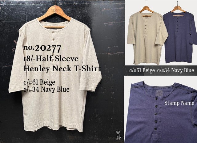 TWO MOON、ヘンリーネックTシャツ