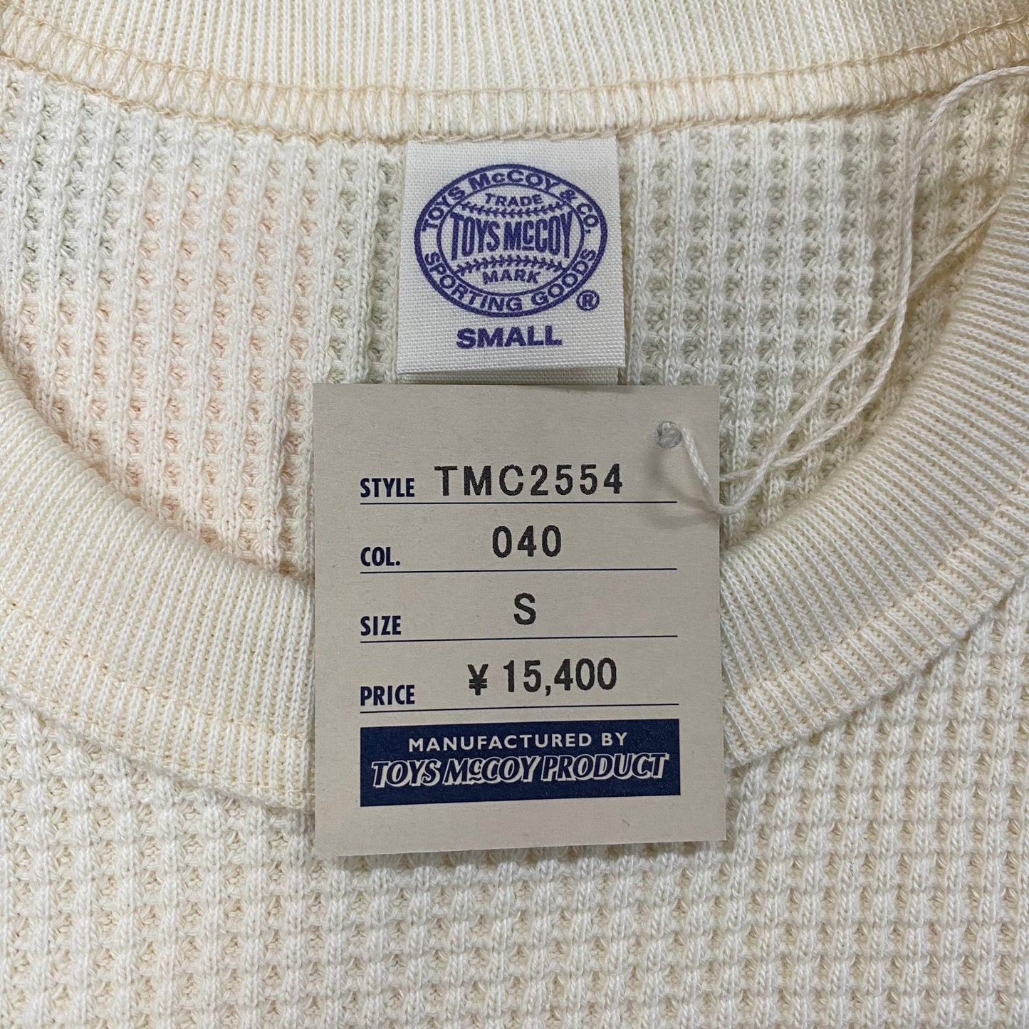 TOY'S McCOY/トイズマッコイ　BIG WAFFLE CREW NECK SHIRT/ TMC2554