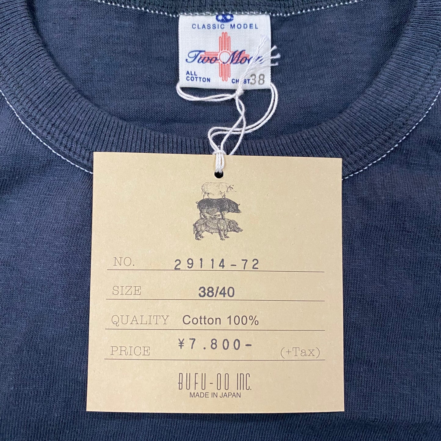 TWO MOON/トゥームーン 丸胴 QUALITAG Tシャツ/29114‐72