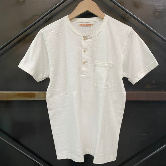 TWO MOON/トゥームーン HENRY NECK POCKET T-SHIRT ヘンリーネックポケットTシャツ /26344-01 01 OFF WHITE オフホワイト Tシャツ ｜南国 高知のジーパン屋 ORIGINAL