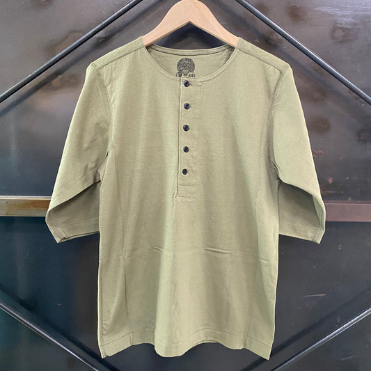 TWO MOON/トゥームーン HALF SLEEVE HENLY NECK ハーフスリーブヘンリーネックT/20277-43 43 SAGE セージ Tシャツ ｜南国 高知のジーパン屋 ORIGINAL
