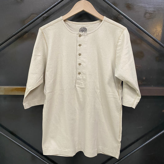 TWO MOON/トゥームーン HALF SLEEVE HENLY NECK ハーフスリーブヘンリーネックT/20277-61 61 BEIGE ベージュ Tシャツ ｜南国 高知のジーパン屋 ORIGINAL