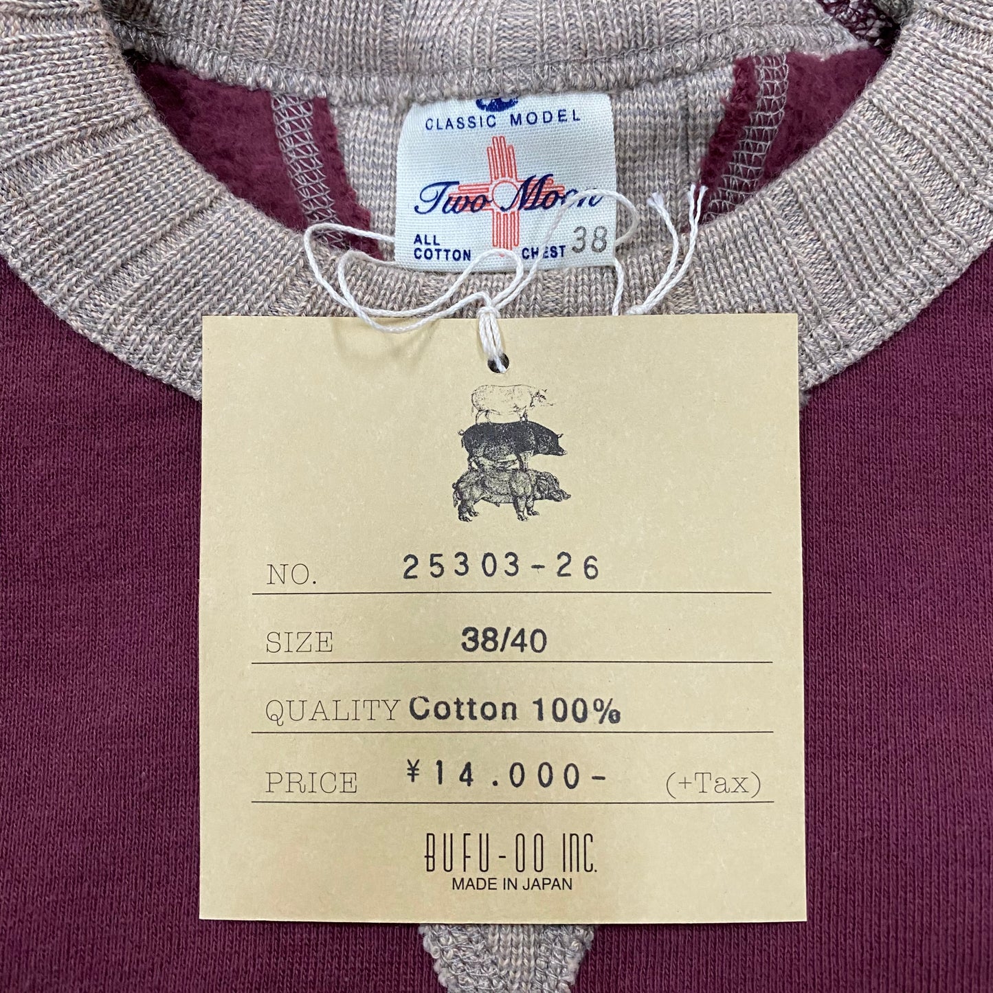 TWO MOON/トゥームーン V-GUSSET FREEDOM SLEEVE SWEATSHIRTS Vガセットフリーダムスリーブスエット/25303-26 スウェット ｜南国 高知のジーパン屋 ORIGINAL