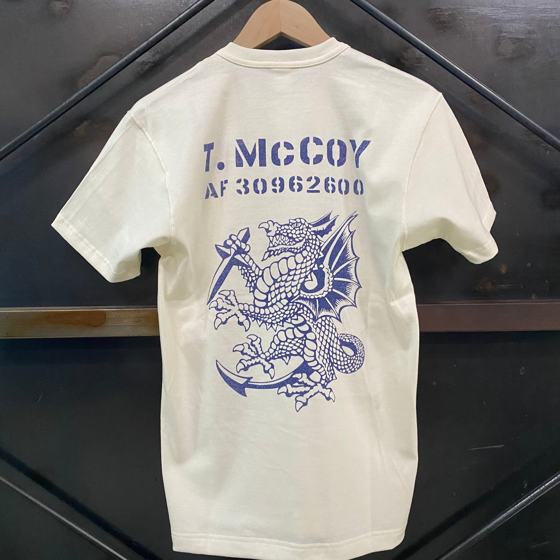 TOY'S McCOY/トイズマッコイ MILITARY TEE T. McCOY "AF 30962600" /TMC2608 011 OFFWHITE オフホワイト Tシャツ ｜南国 高知のジーパン屋 ORIGINAL