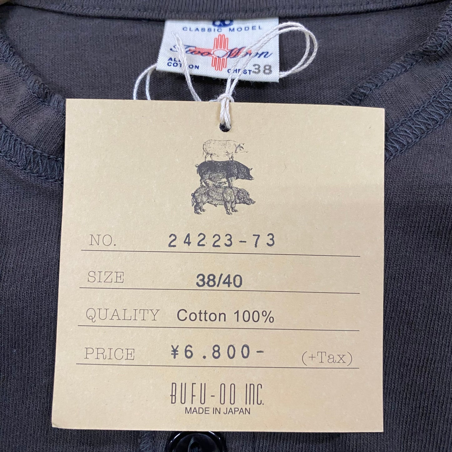 TWO MOON/トゥームーン RAFI HENLEY NECK T-SHIRTS ヘンリーネックTシャツ/24223-73