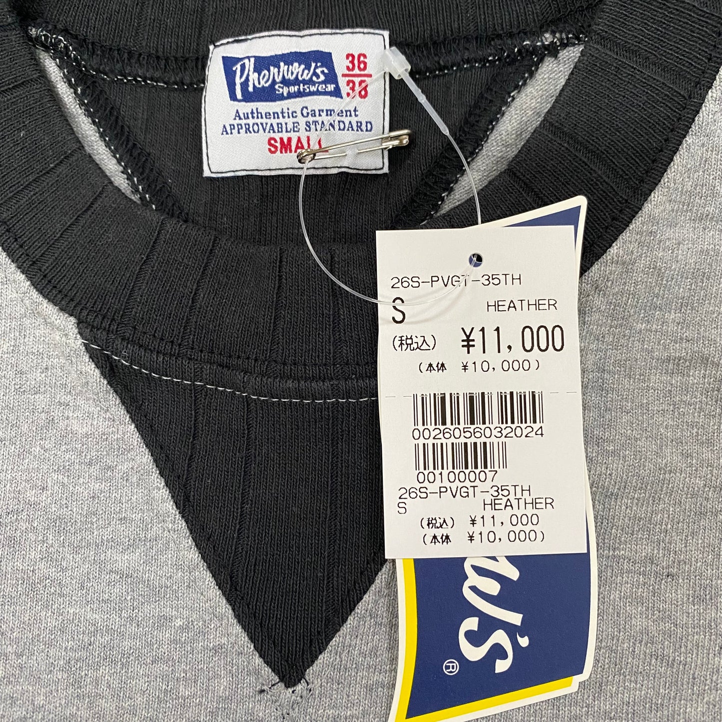 PHERROW'S /フェローズ 半袖 両V スウェット35周年モデル/26S-PVGT-35TH スウェット ｜南国 高知のジーパン屋 ORIGINAL