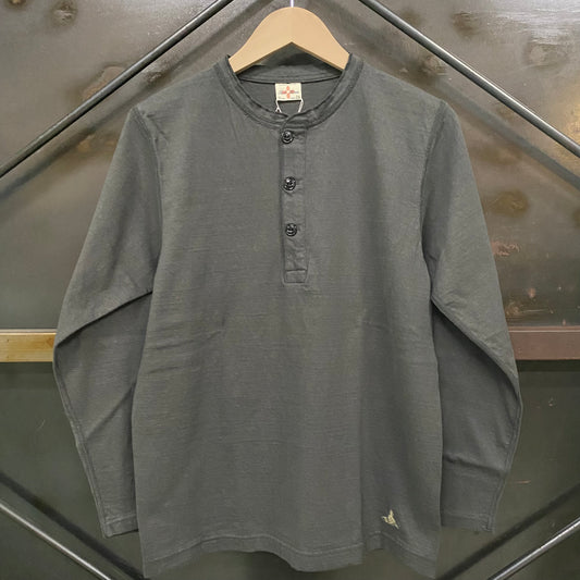 TWO MOON/トゥームーン 丸胴ヘンリーネック ロングスリーブTシャツ/20165-73 73 CHARCOAL チャコール Tシャツ ｜南国 高知のジーパン屋 ORIGINAL