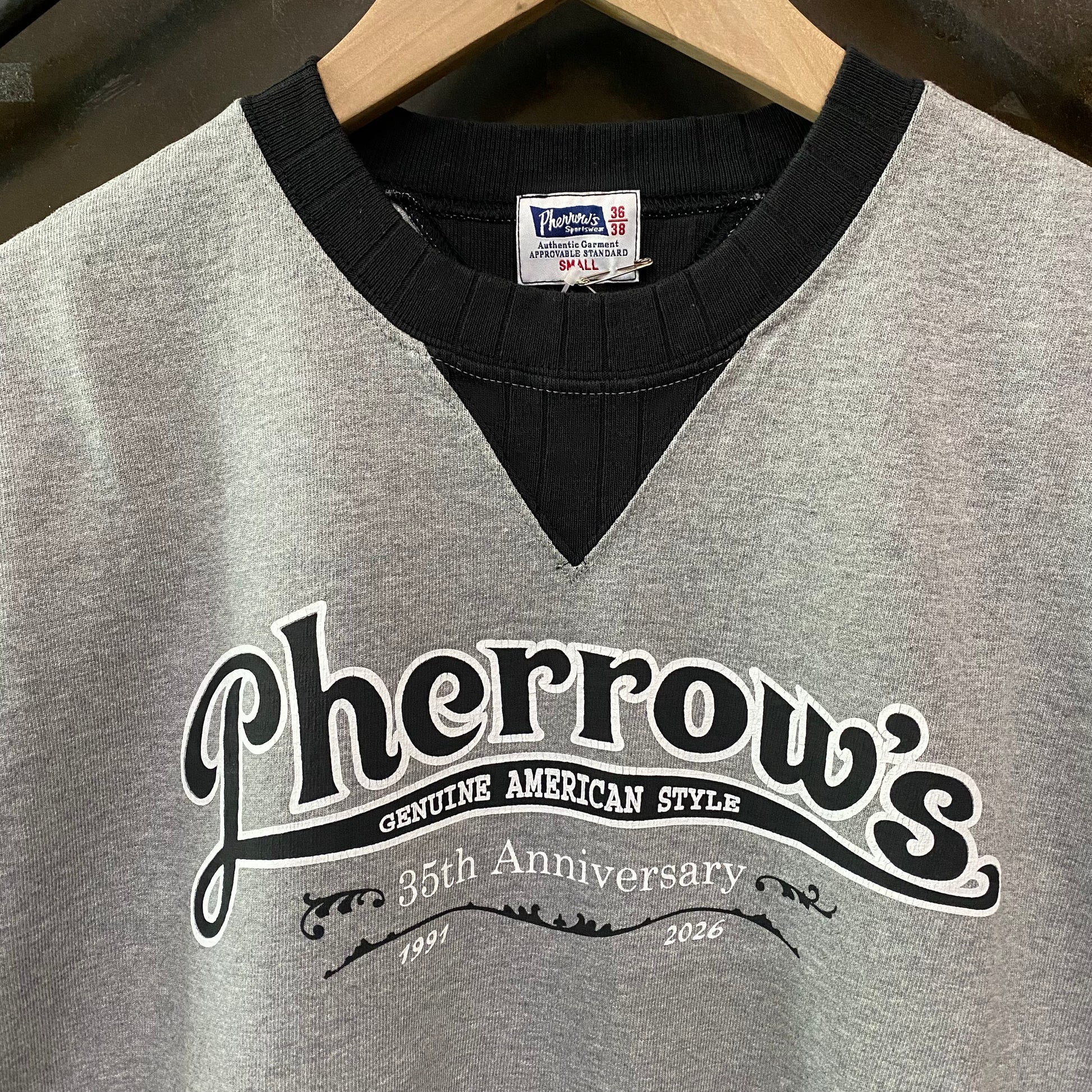 PHERROW'S /フェローズ 半袖 両V スウェット35周年モデル/26S-PVGT-35TH スウェット ｜南国 高知のジーパン屋 ORIGINAL