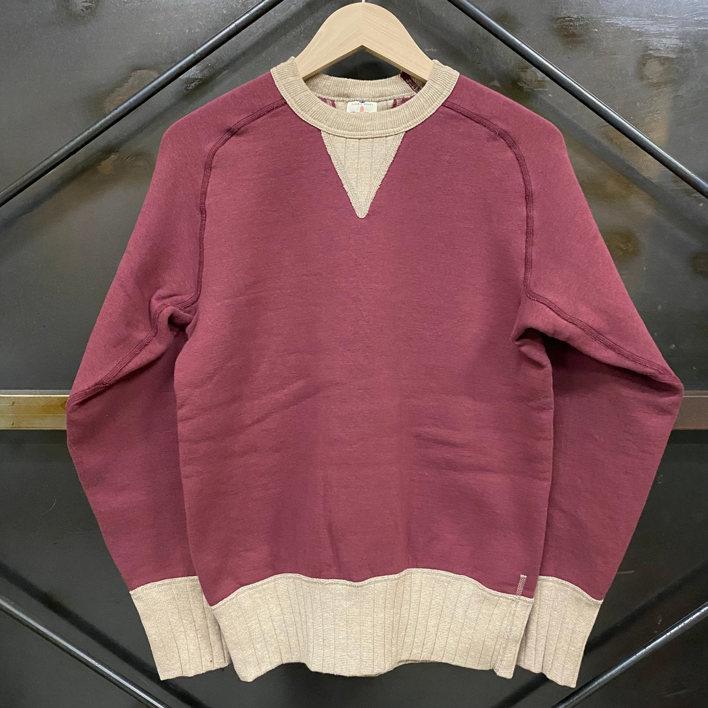 TWO MOON/トゥームーン V-GUSSET FREEDOM SLEEVE SWEATSHIRTS Vガセットフリーダムスリーブスエット/25303-26 26 AZYKI×MOKU KHAKI アズキ×杢カーキ スウェット ｜南国 高知のジーパン屋 ORIGINAL