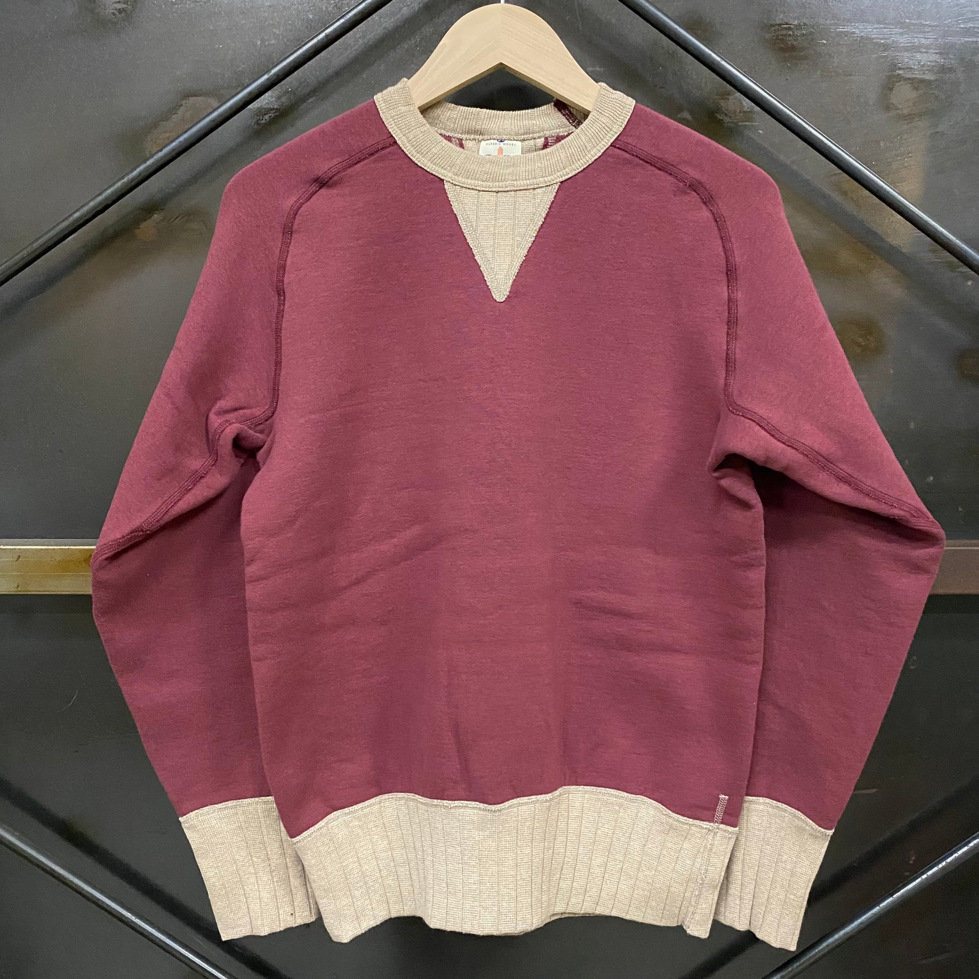 TWO MOON/トゥームーン V-GUSSET FREEDOM SLEEVE SWEATSHIRTS Vガセットフリーダムスリーブスエット/25303-26 26 AZYKI×MOKU KHAKI アズキ×杢カーキ スウェット ｜南国 高知のジーパン屋 ORIGINAL