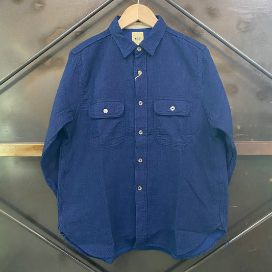 FOB FACTORY /エフオービーファクトリー ID GAUZE WORK SHIRIT インディゴガーゼワークシャツ/ F3507