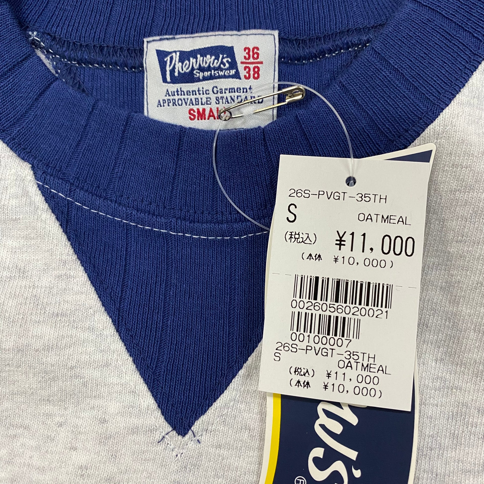 PHERROW'S /フェローズ 半袖 両V スウェット35周年モデル/26S-PVGT-35TH スウェット ｜南国 高知のジーパン屋 ORIGINAL