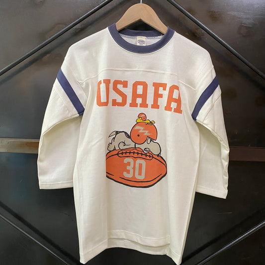 TOY'S McCOY/トイズマッコイ SNOOPY FOOTBALL SHIRT " USAFA 30 "/TMC2611 011 OFF WHITE オフホワイト Tシャツ ｜南国 高知のジーパン屋 ORIGINAL
