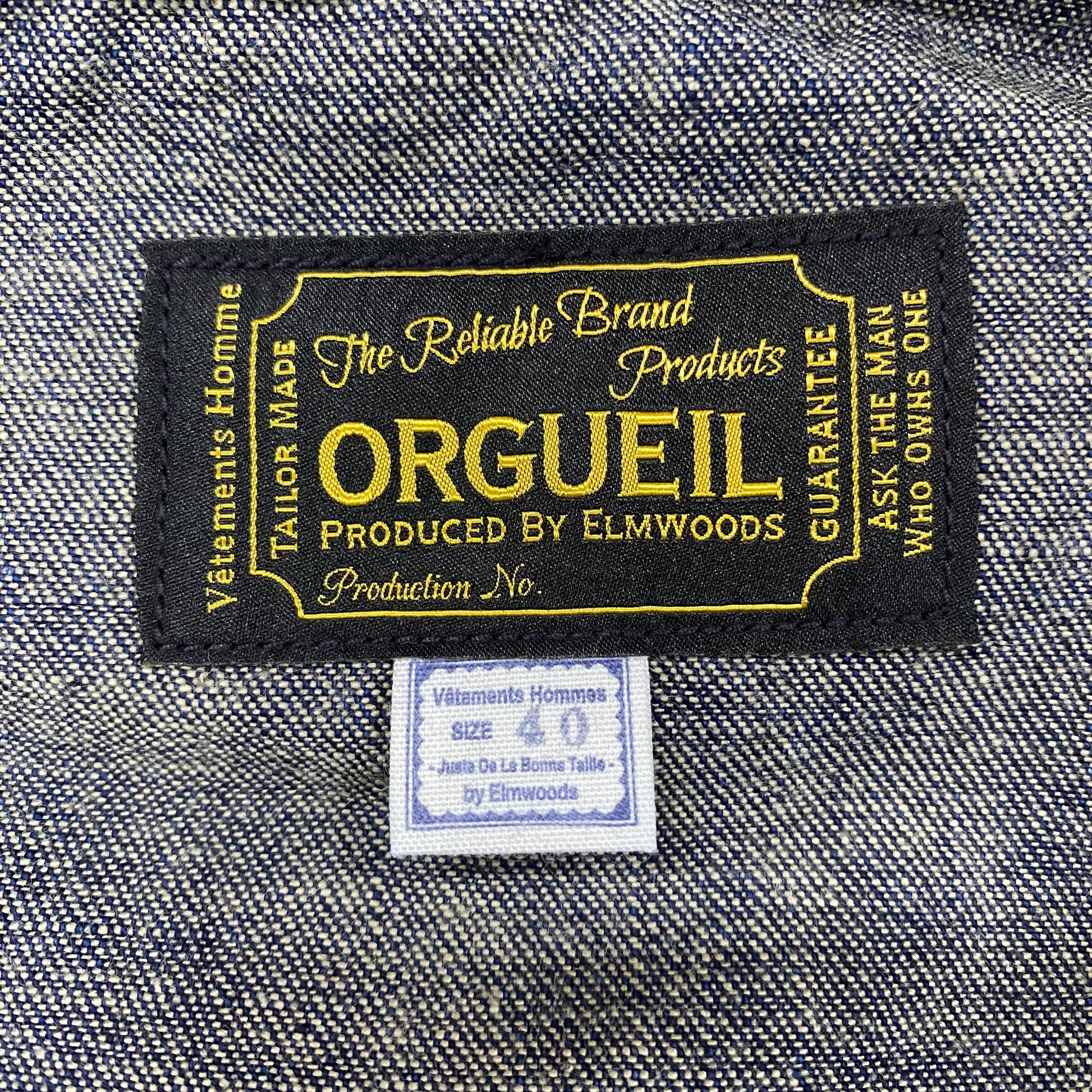 ORGUEIL /オルゲイユ DENIM WORK ALL-IN-ONE デニムオールインワン/ OR-1135 パンツ・ズボン ｜南国 高知のジーパン屋 ORIGINAL