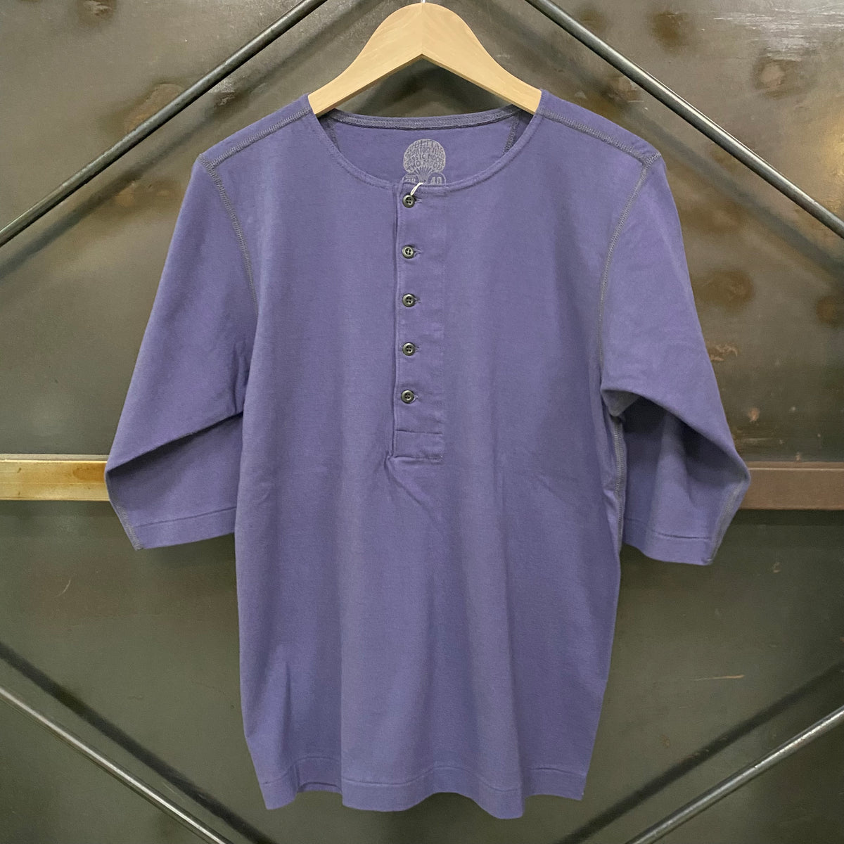 TWO MOON/トゥームーン HALF SLEEVE HENLY NECK ハーフスリーブヘンリーネックT/20277-34 61 NAVY BLUE ネイビーブルー Tシャツ ｜南国 高知のジーパン屋 ORIGINAL
