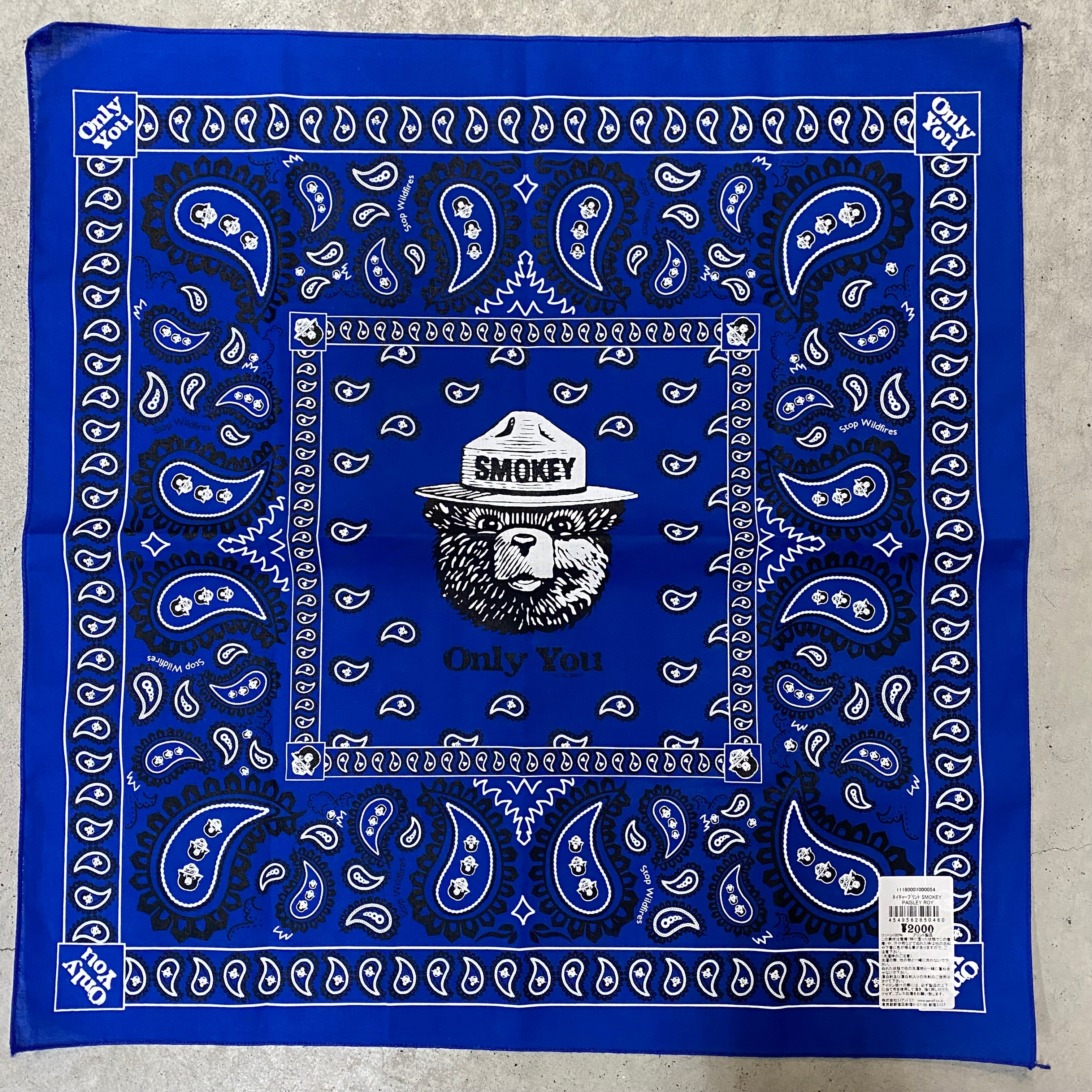 SMOKEY BEAR/スモーキー・ベア バンダナ ネイチャープリント SMOKEY