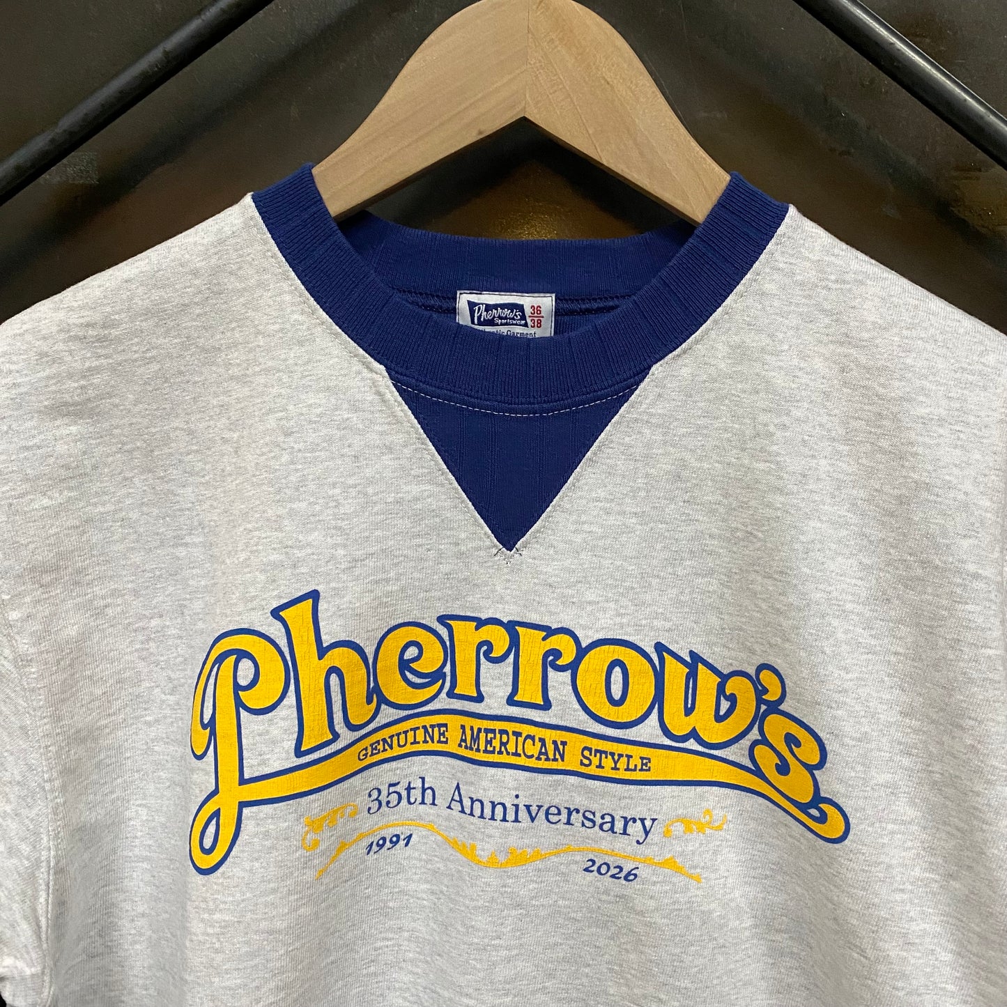 PHERROW'S /フェローズ 半袖 両V スウェット35周年モデル/26S-PVGT-35TH スウェット ｜南国 高知のジーパン屋 ORIGINAL