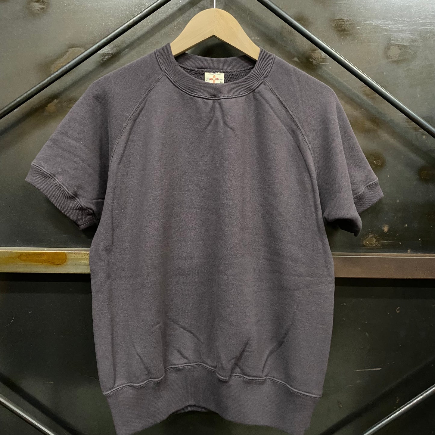 TWO MOON/トゥームーン 丸胴ラグランスリーブ半袖スウェット/10248-73 73 CHARCOAL チャコール Tシャツ ｜南国 高知のジーパン屋 ORIGINAL