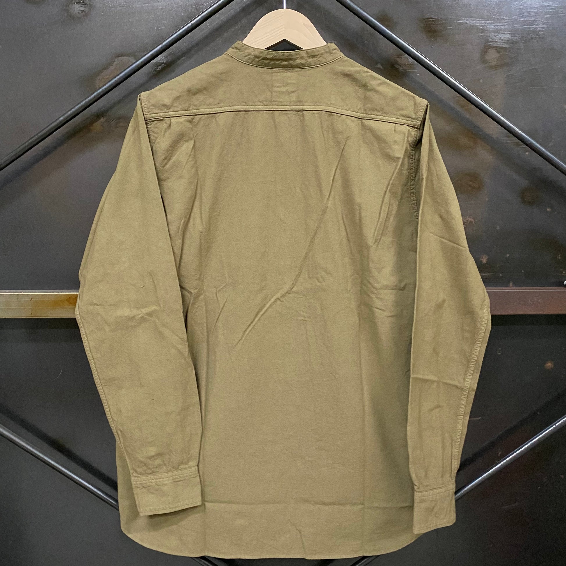 FOB FACTORY /エフオービーファクトリー DYED BAND COLLAR SHIRTS/後染めバントカラーシャツ F3464 トップス ｜南国 高知のジーパン屋 ORIGINAL