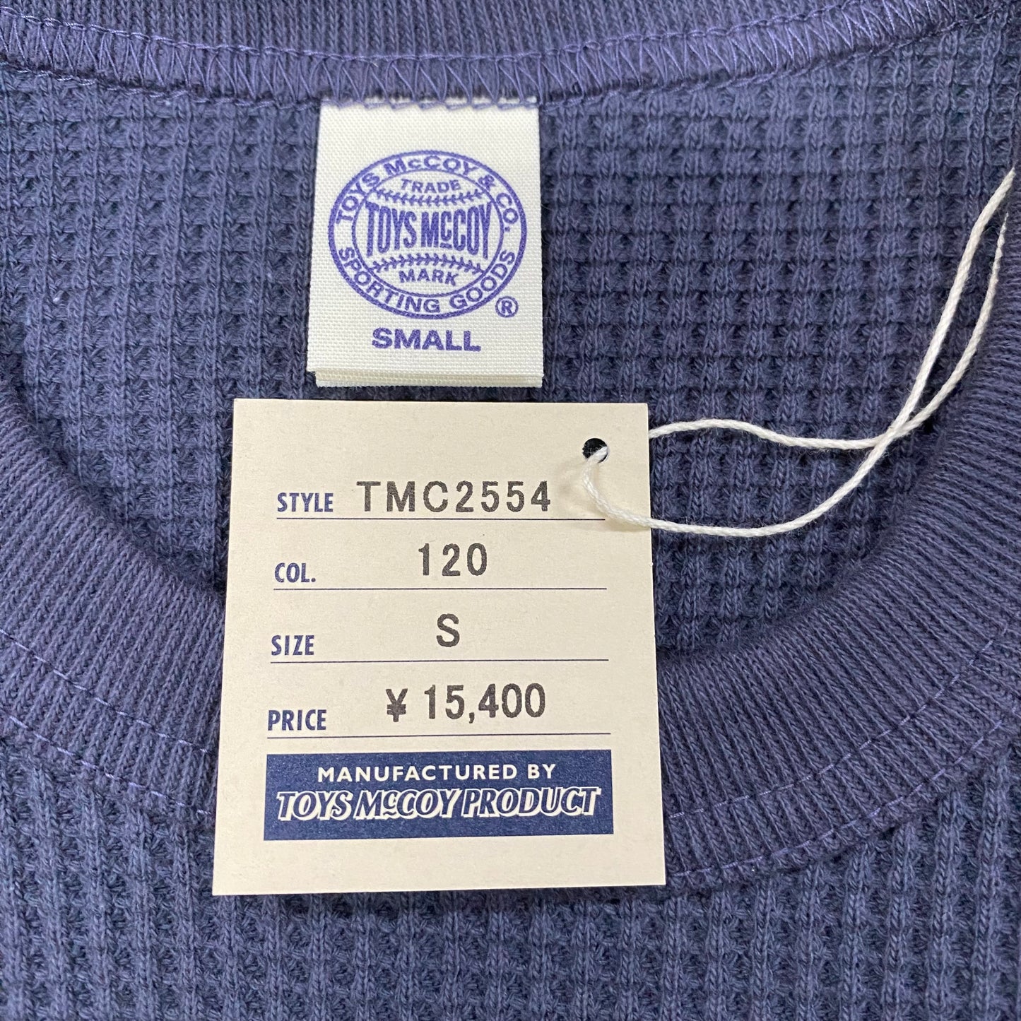TOY'S McCOY/トイズマッコイ　BIG WAFFLE CREW NECK SHIRT/ TMC2554