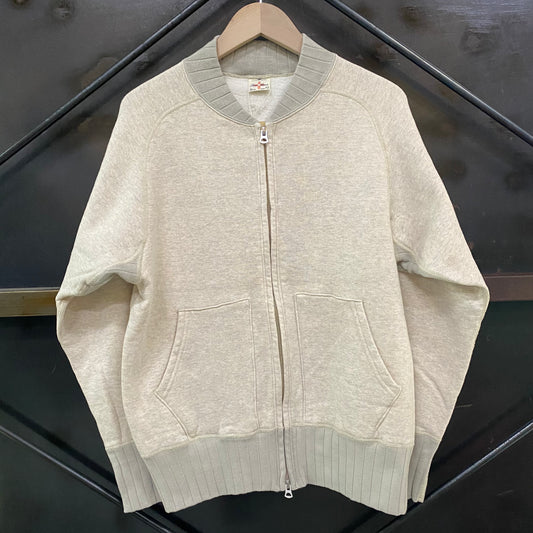 TWO MOON/トゥームーン FREEDOM SLEEVE FULL ZIP SWEATSHIRTS 丸胴フリーダムスリーブフルジップスウェット/10329-03 03 OATMEAL オートミール スウェット ｜南国 高知のジーパン屋 ORIGINAL