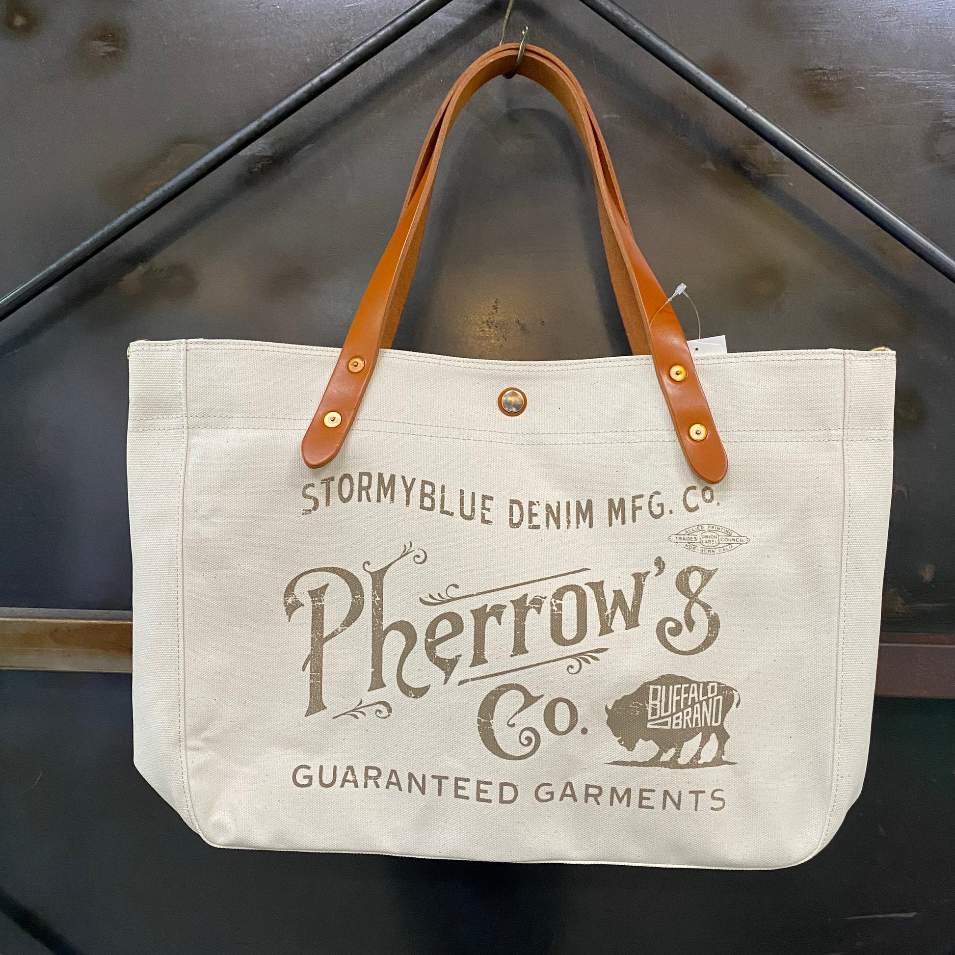 PHERROW'S /フェローズ ショルダーストラップ付き トートバッグ/24W PHERROW'S /フェローズ ショルダーストラップ付き トートバッグ/24W
