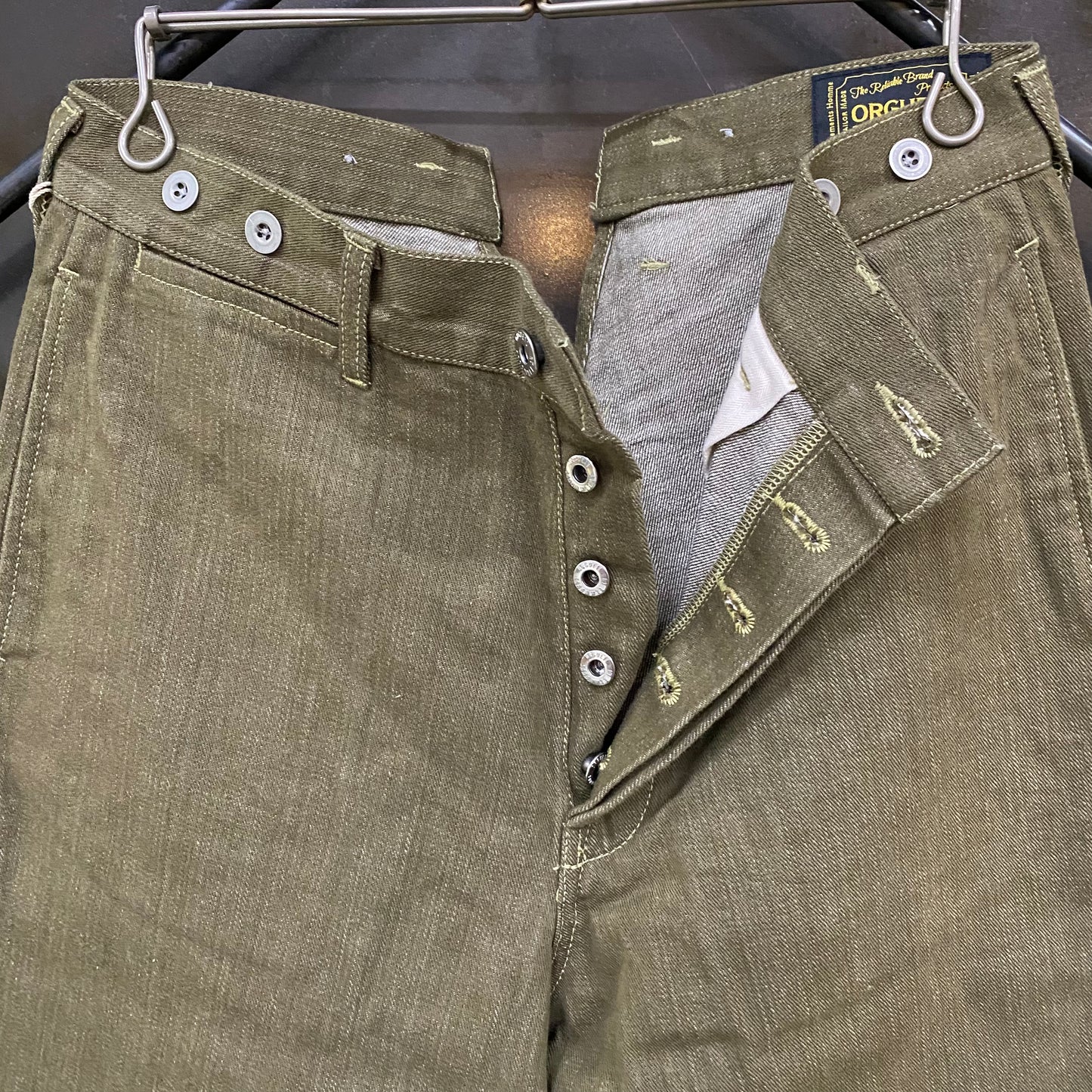 ORGUEIL /オルゲイユ　GREEN DENIM WORKPANTS グリーンデニムワークパンツ /OR-1114