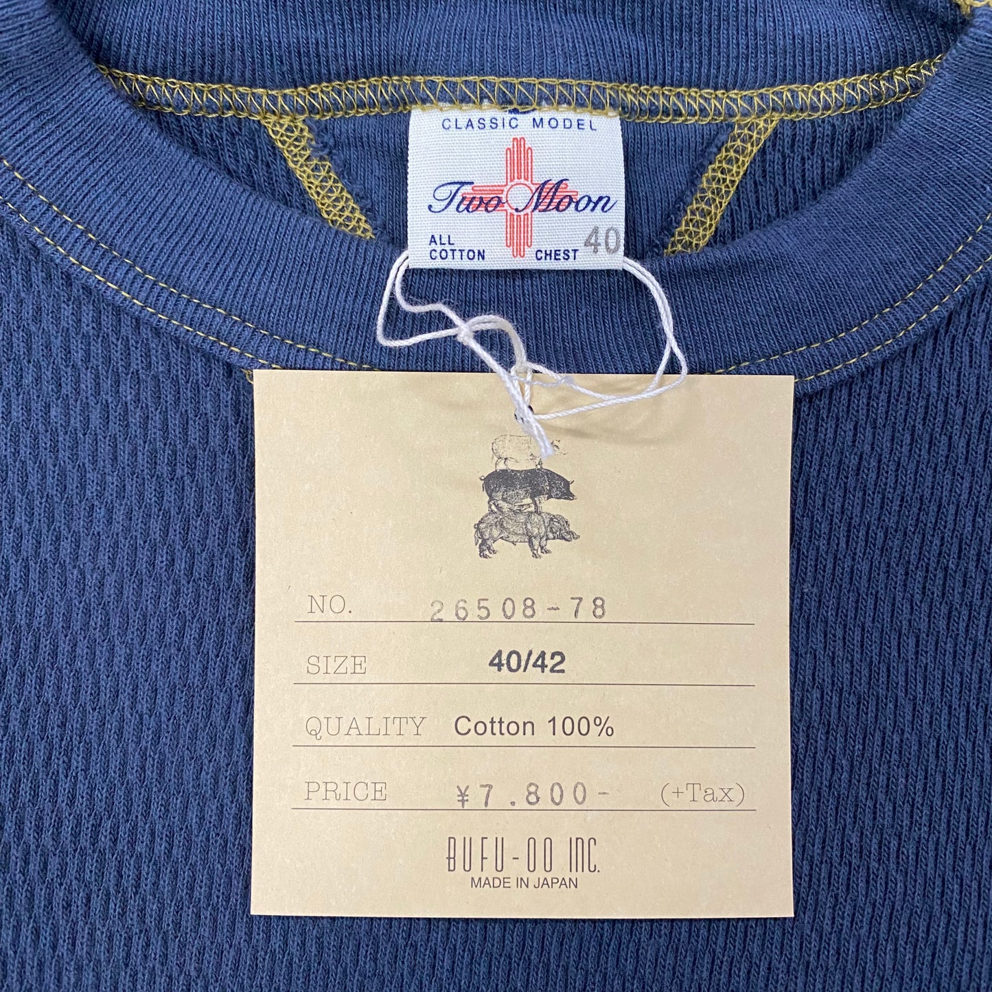 TWO MOON/トゥームーン 両VオールドサーマルロングスリーブT/26508-78 Tシャツ ｜南国 高知のジーパン屋 ORIGINAL