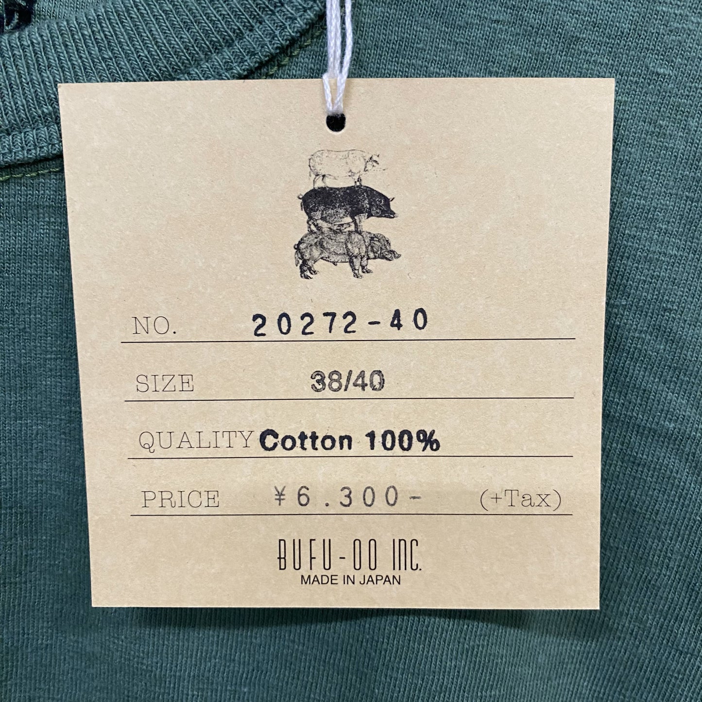 TWO MOON/トゥームーン  丸胴リサイクルコットンポケットTシャツ/20272-40