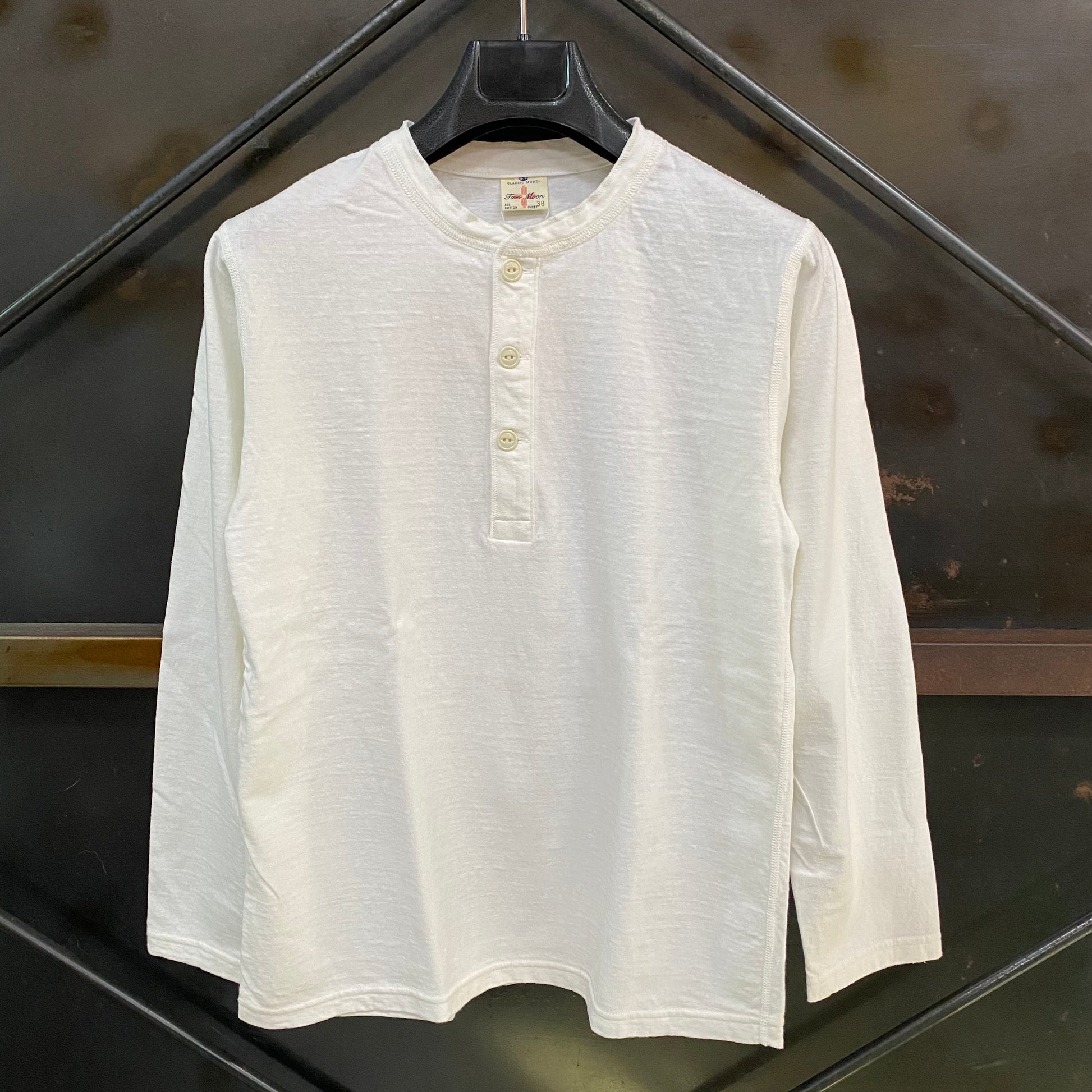 TWO MOON/トゥームーン 丸胴 九分袖 ヘンリーネックTシャツ/20165－01 01 オフホワイト トップス ｜南国 高知のジーパン屋 ORIGINAL