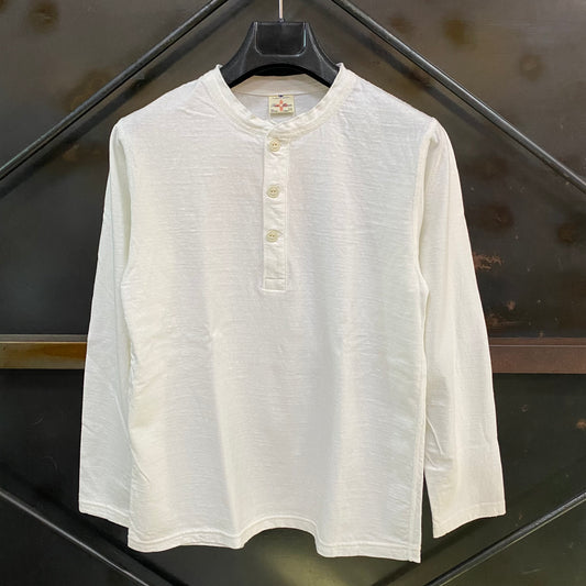 TWO MOON/トゥームーン 丸胴 九分袖 ヘンリーネックTシャツ/20165－01 01 オフホワイト トップス ｜南国 高知のジーパン屋 ORIGINAL
