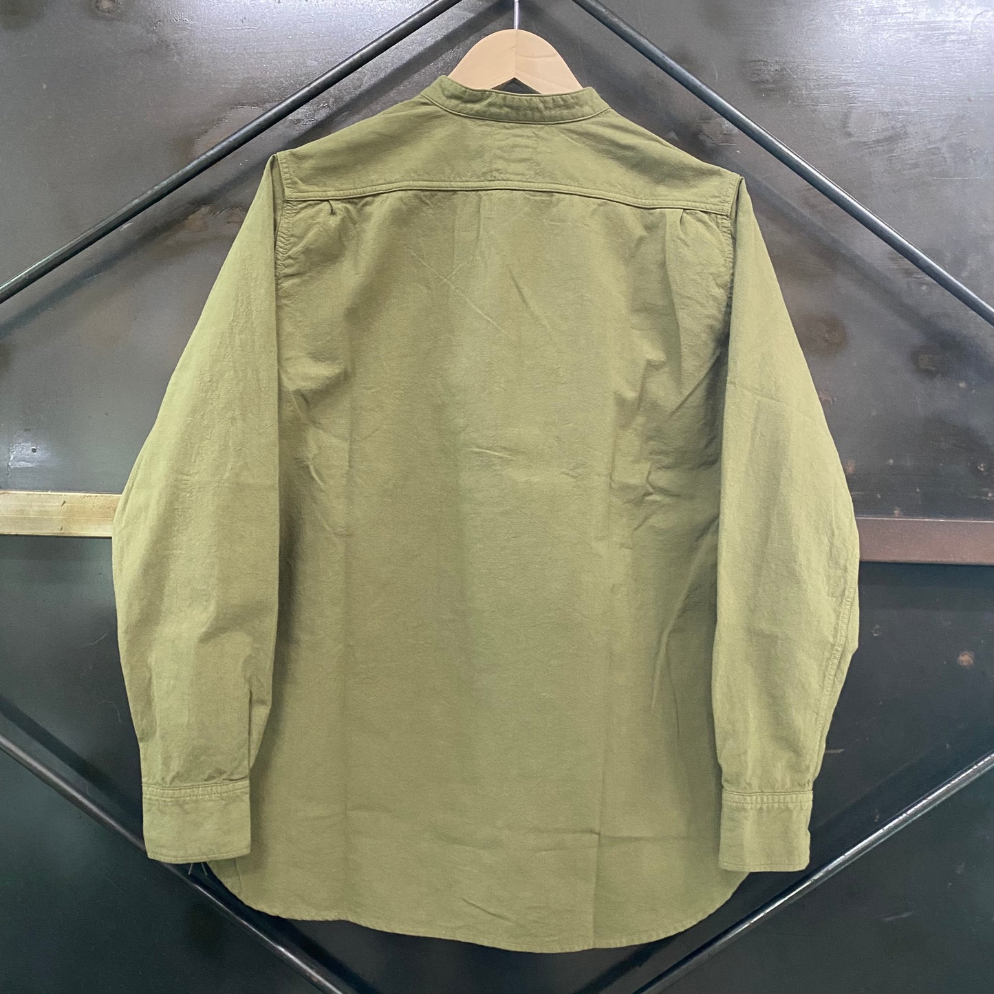 FOB FACTORY /エフオービーファクトリー DYED BAND COLLAR SHIRTS/後染めバントカラーシャツ F3464