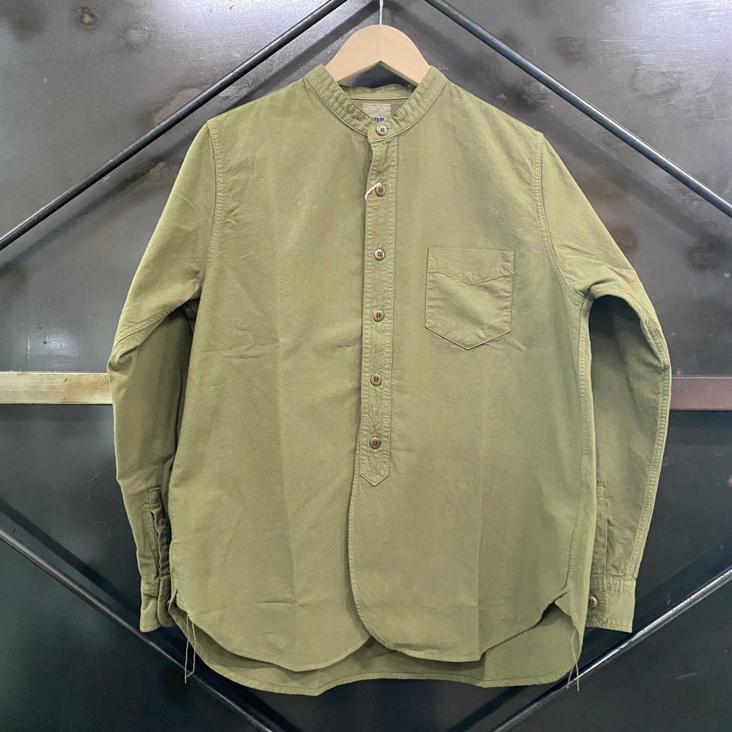 FOB FACTORY /エフオービーファクトリー DYED BAND COLLAR SHIRTS/後染めバントカラーシャツ F3464