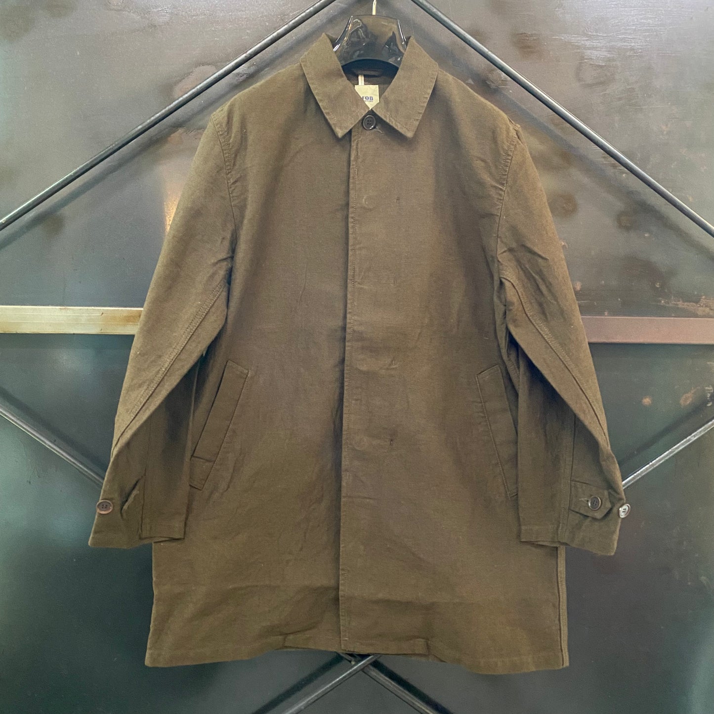 FOB FACTORY /エフオービーファクトリー FRENCH BASK COAT/ F2430 14 OLIVE アウター ｜南国 高知のジーパン屋 ORIGINAL
